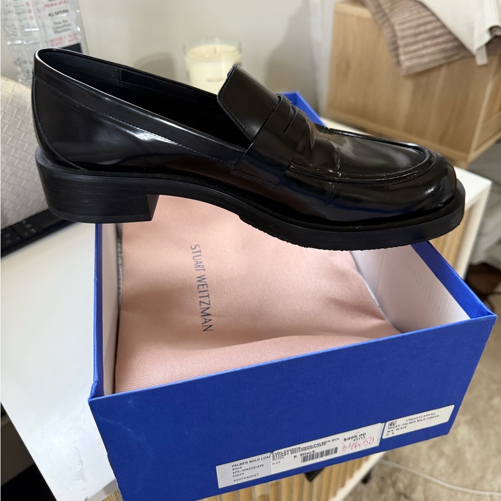 Stuart Weitzman palmer bold black loafer